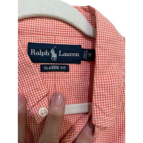 Polo Ralph Lauren Men's Red & White Checked Button Front Shirt Size Medium - Picture 4 of 4